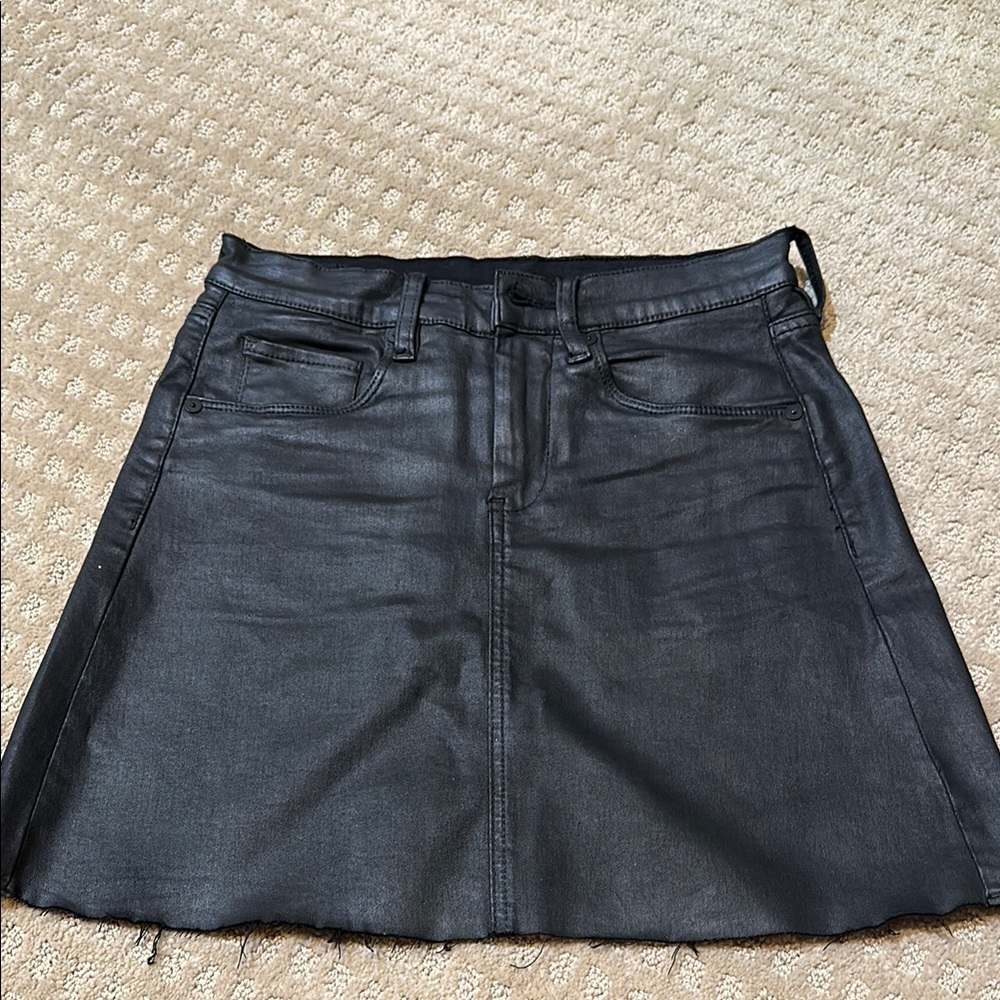 Blank NYC Black A-Line Mini Skirt for Night Out